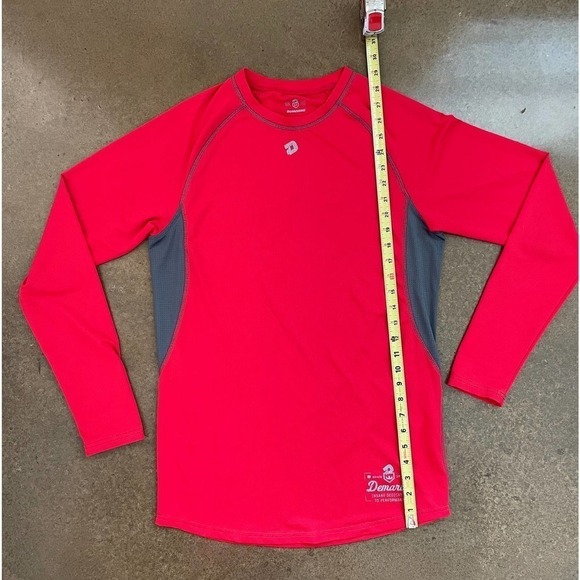 Demarini Baseball Game Day Long Sleeve Shirt Red Gray - Small - Picture 3 of 6